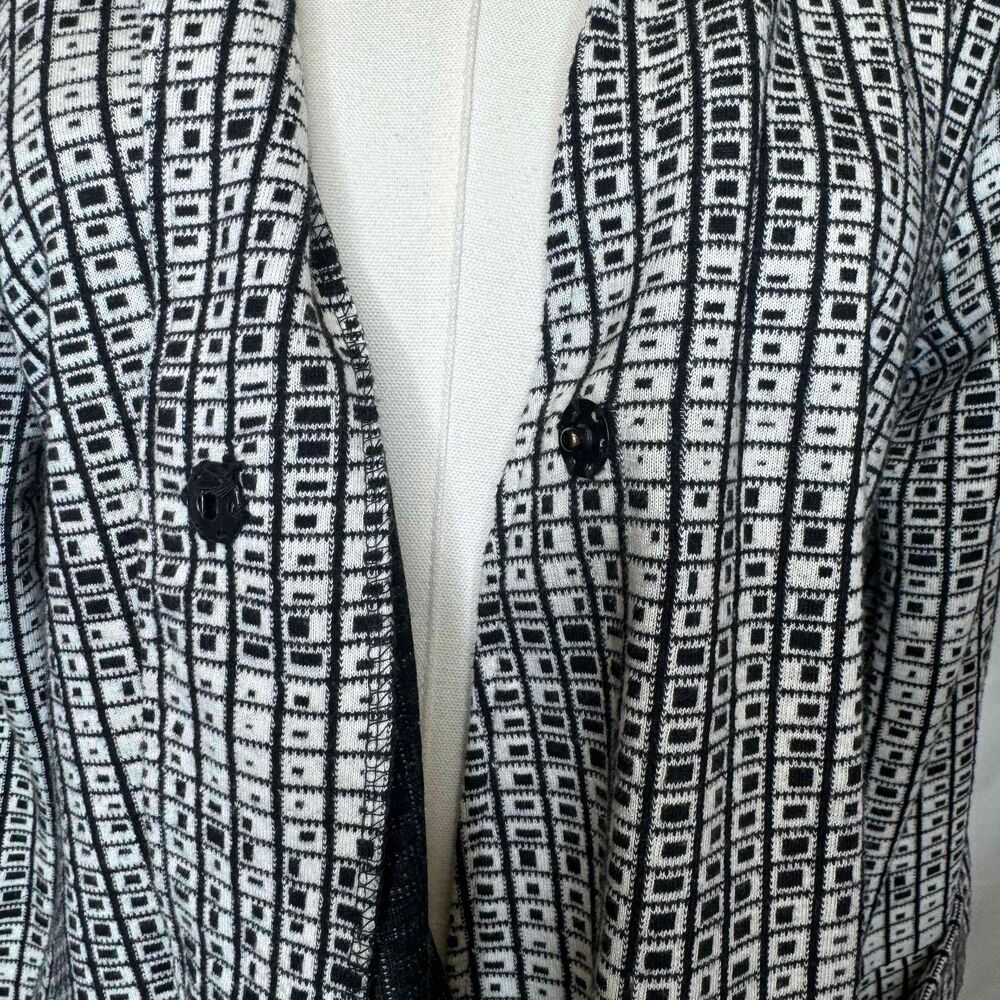 Parsley & Sage Geometric Blazer Jacket Women Small Funky 3/4 OP-ART Lagenlook - Picture 5 of 11